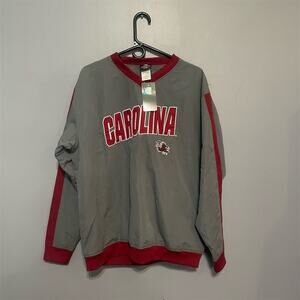 Knights Apparel Men's Vintage Carolina Windbreaker Jacket Gray Size M